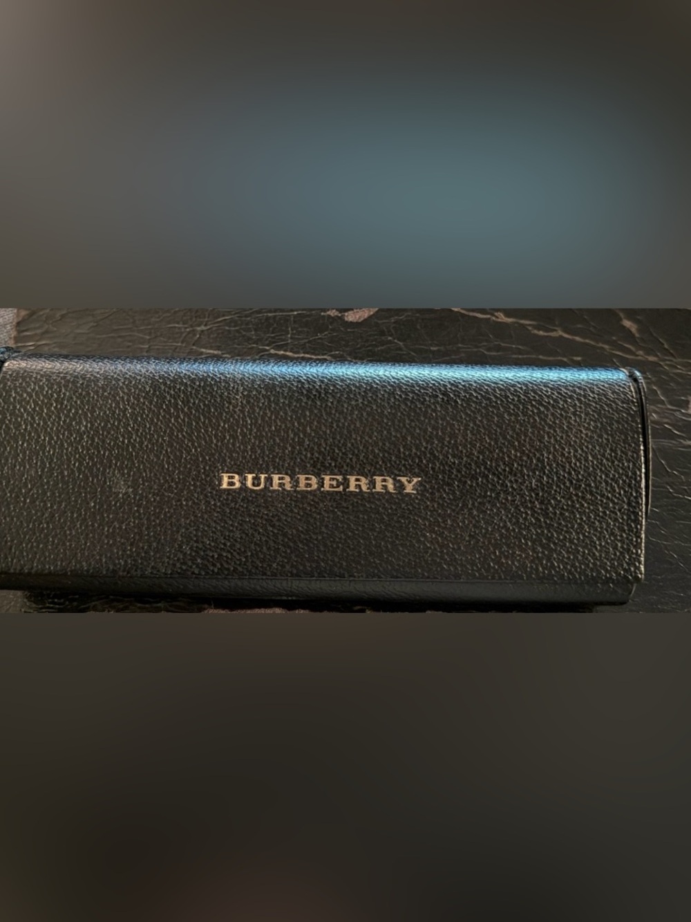 Burberry Black Eyewear Case with Gold Logo which includes Glasses